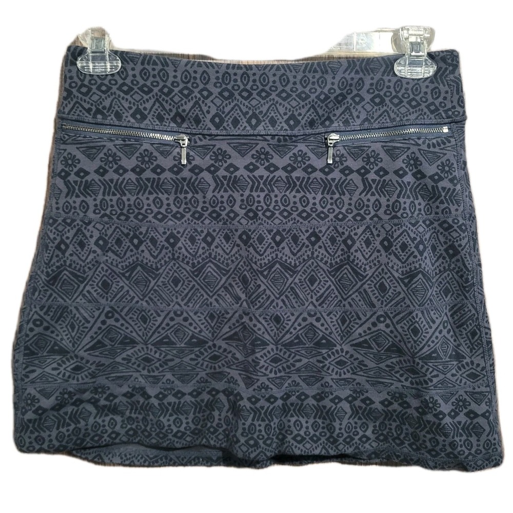 Athleta Athletic Skirt Size Small Dark Gray/Black Geometric Pockets Tennis Golf